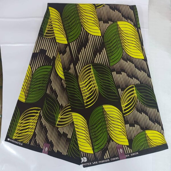 Original Cotton Wax Chitenge Fabric with 6 Yard Print 