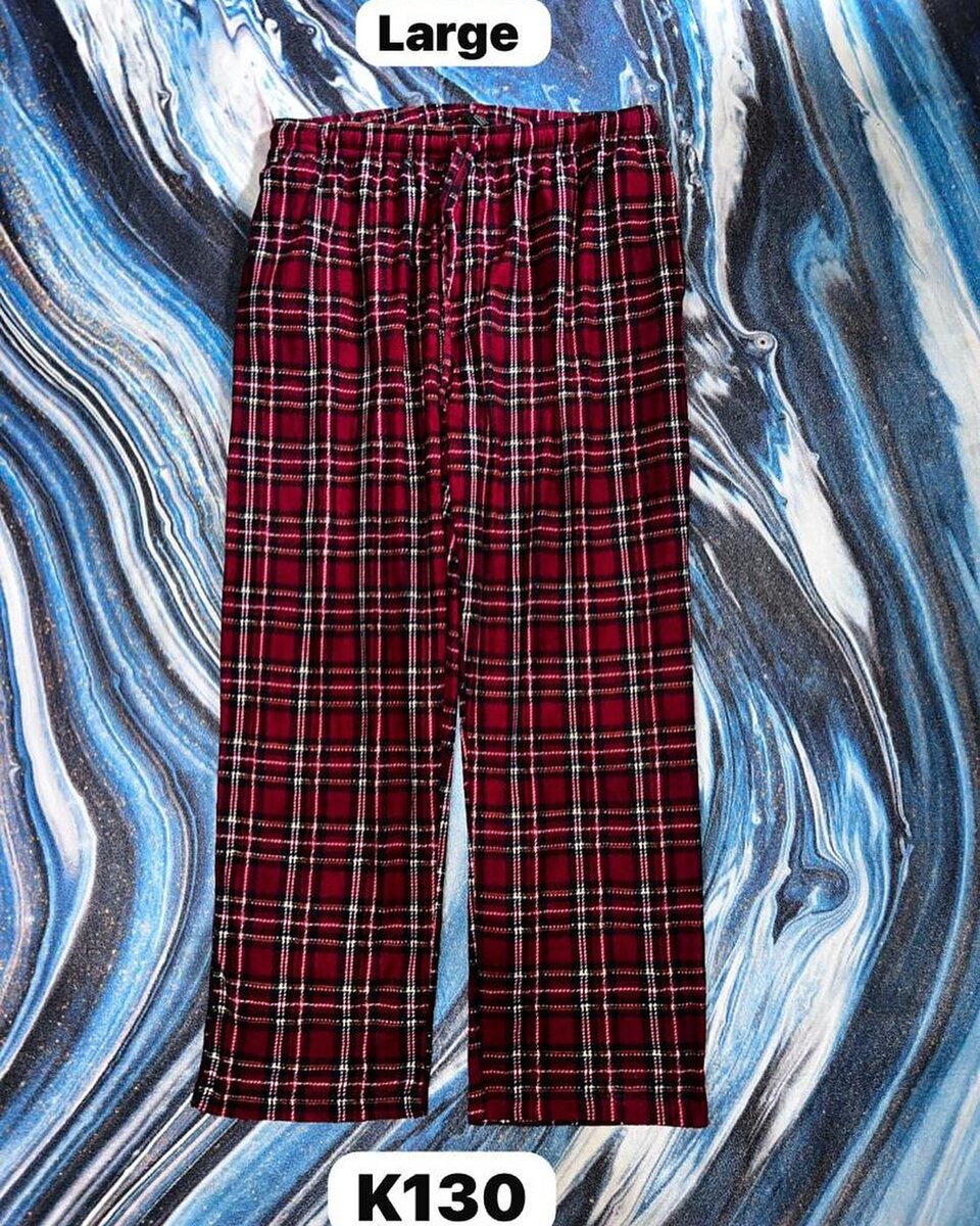 Women's cozy checkered pajama pants