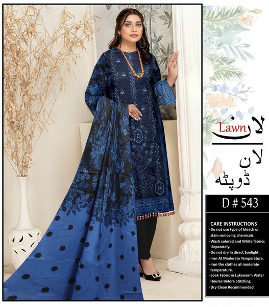 Printed lawn suit