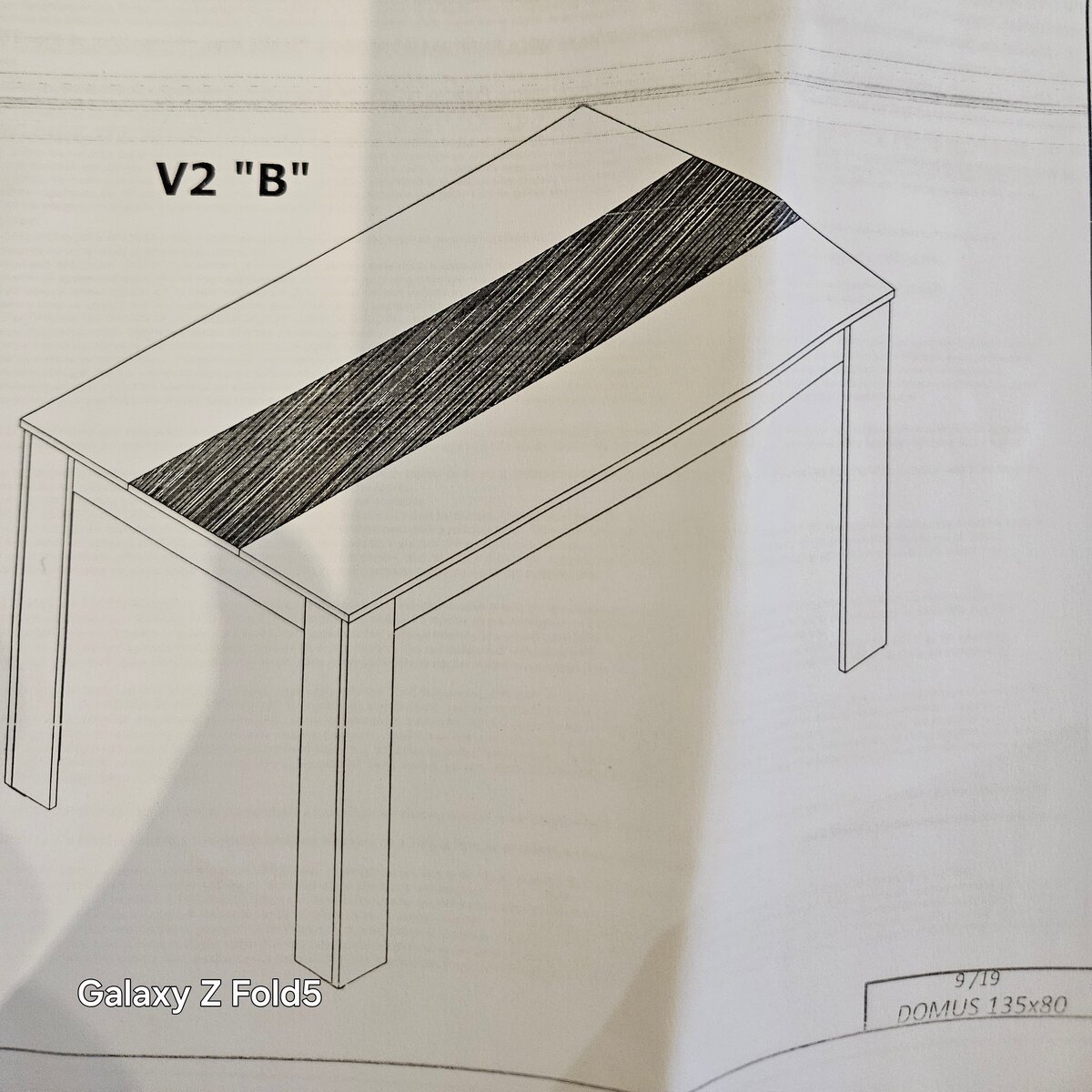 Table moderne 135x80 cm