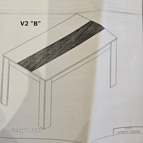 Table moderne 135x80 cm