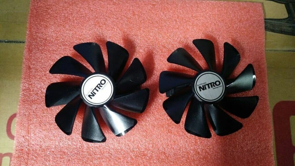 Кулер Sapphire NITRO RX480 8G RX 470 4G 95мм На подшипниках