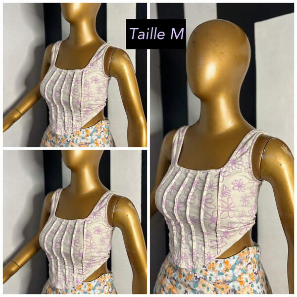Corset Floral Femme