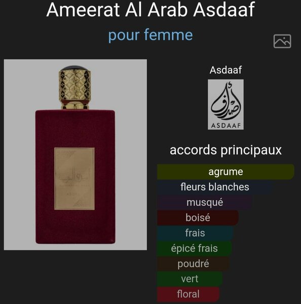 Parfum Ameerat Al Arab Asdaaf