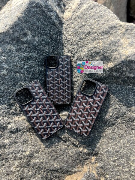Black goyard iPhone cases