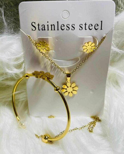 Ensemble bijoux acier inoxydable