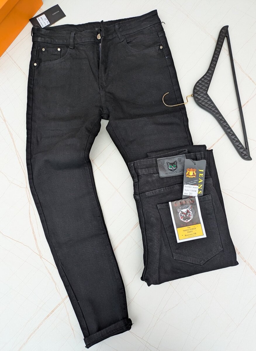Denim Black Jeans (32-38)