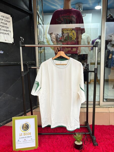 T-shirt blanc en coton