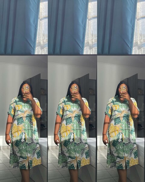 Women's printed dress, size M