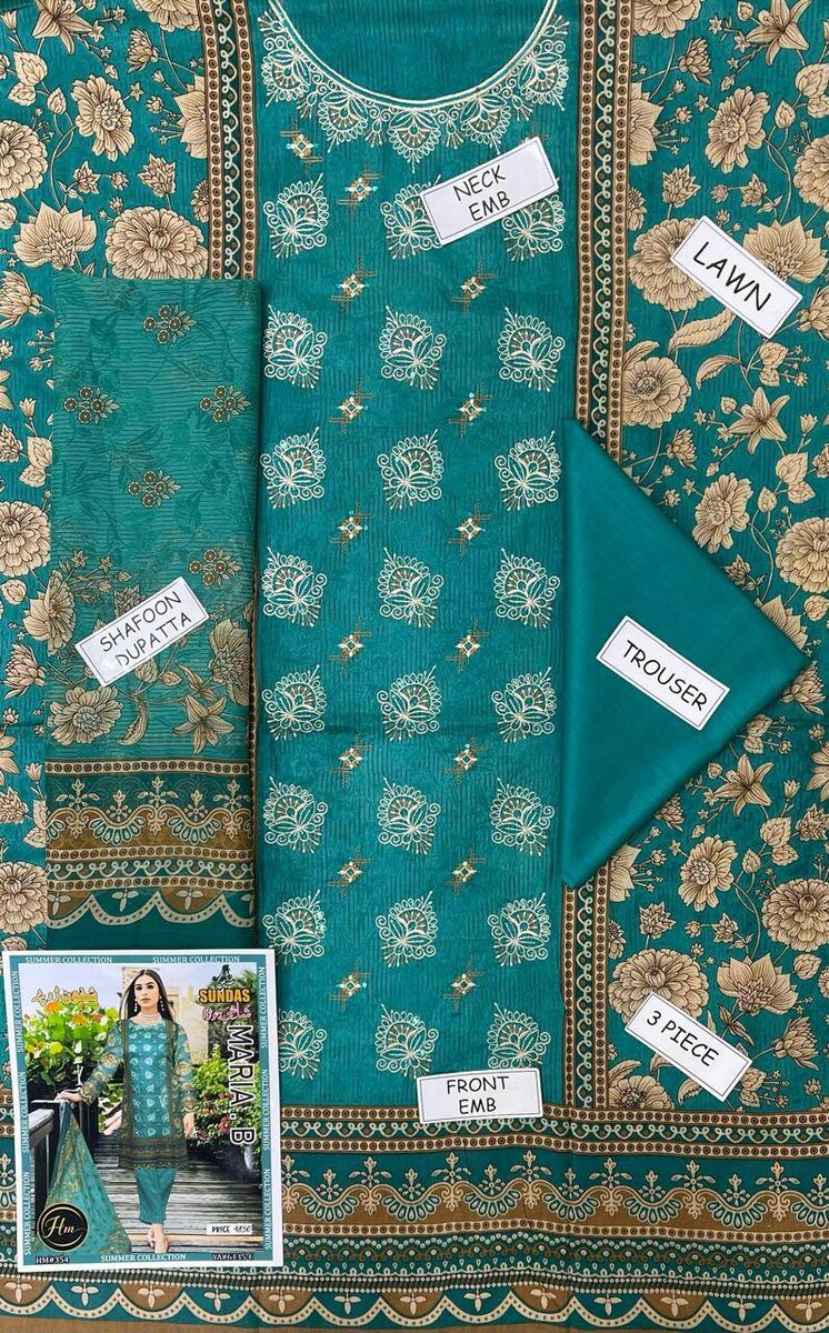 Printed lawn suit