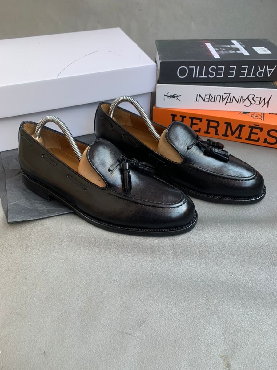 Mocassins en Cuir Noir Classique