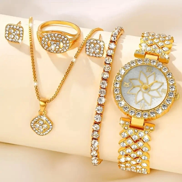 Ensemble Bijoux Doré Éclatant