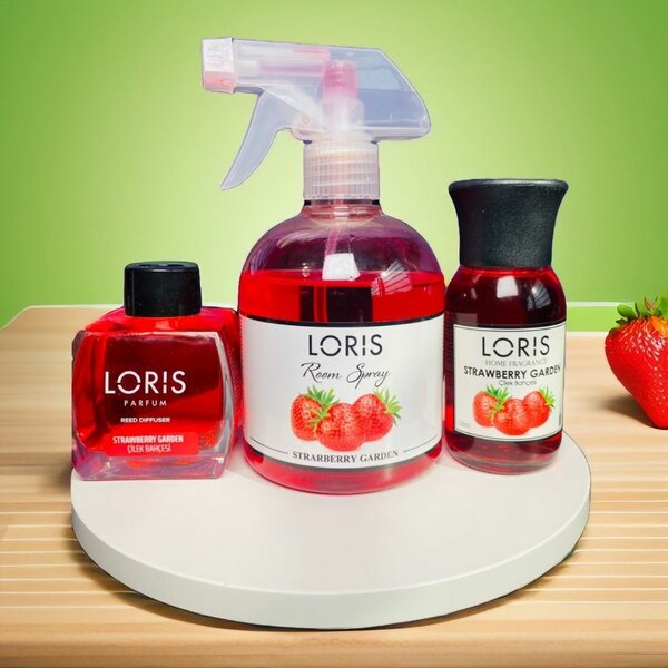 Loris Strawberry Garden home fragrance set