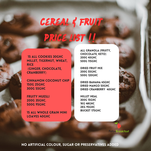 Fafasbreakfast snack prices