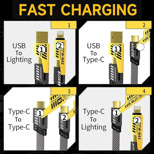 4 In 1 Multi USB PD Charging Cable