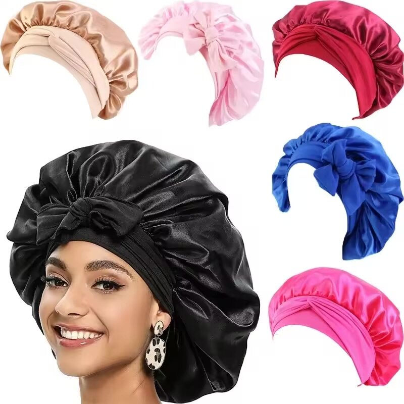Bonnets satin de luxe pour cheveux