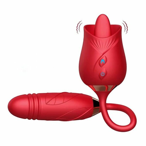 2in1 Rose Licking Vibrator