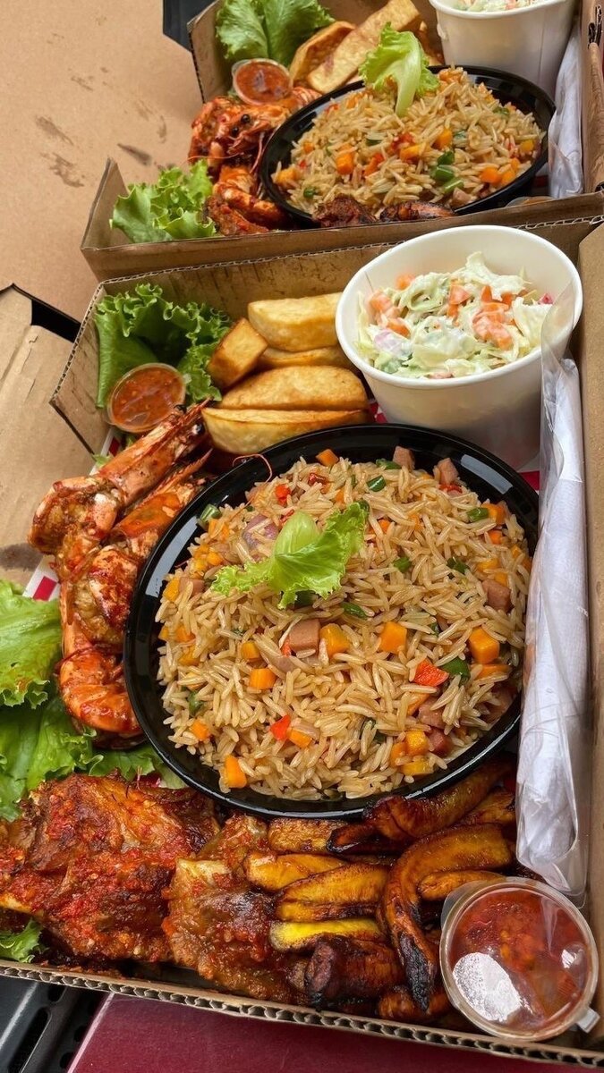 Gourmet Box Meal with Jollof Rice