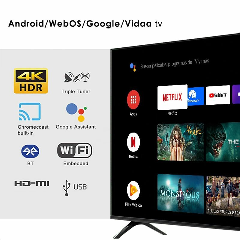 Smart TV 4K HDR Wi-Fi