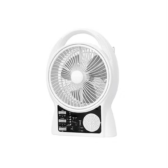 RECHARGEABLE FAN LIGHT AND RADIO