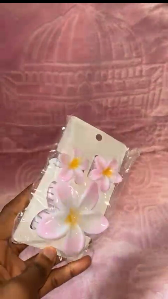 Barrettes fleurs tropicales