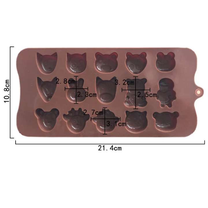Moule en silicone animaux