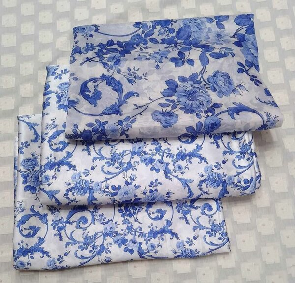 3ps silk suit silky shifoon dupatta