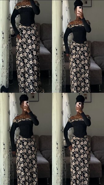 Robe longue élégante imprimée
