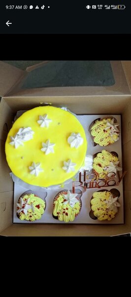 Bento with 5 cupcakes