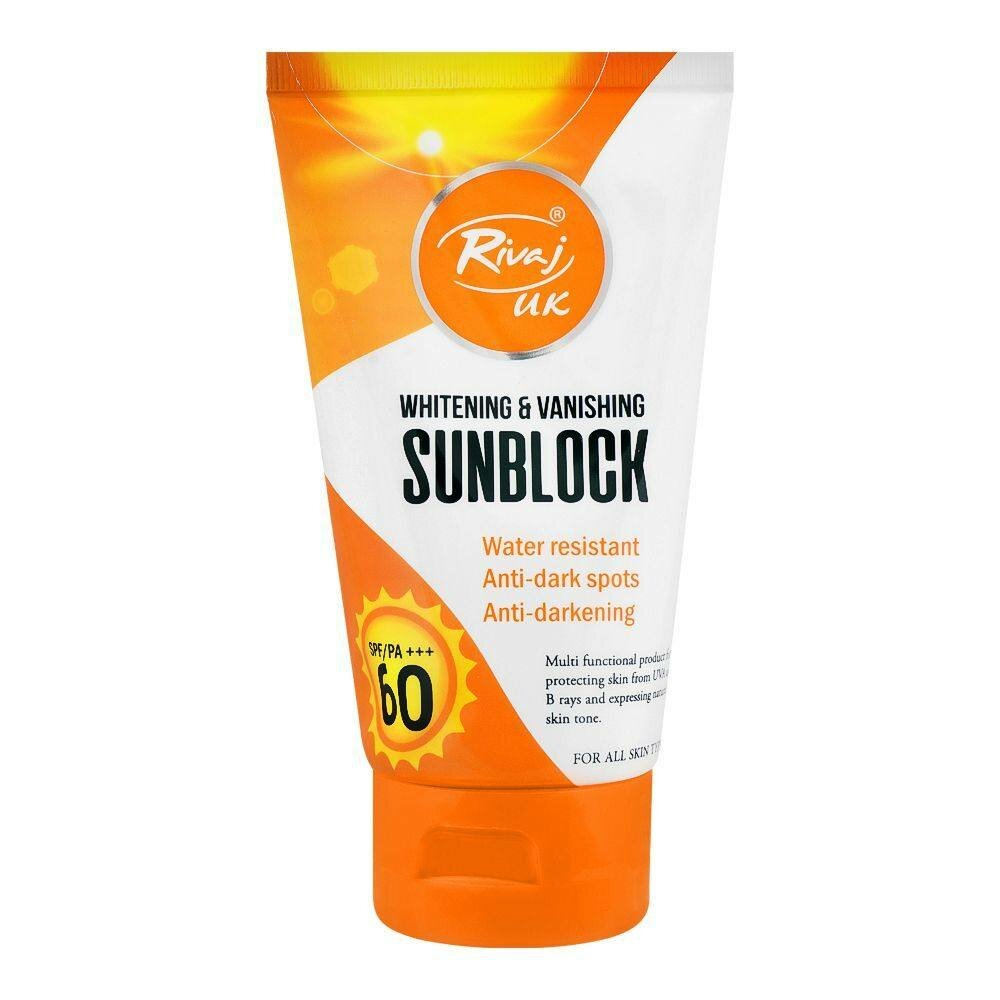 Rivaj UK Whitening And Vanishing Sunblock SPF60 (120ml)
