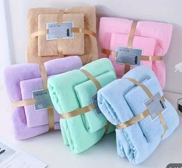 Ensemble de serviettes douces colorées