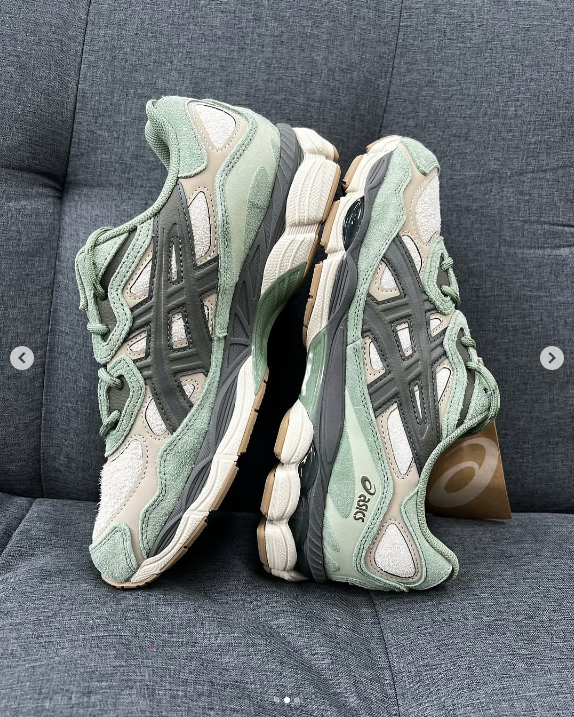 Кроссовки ASICS Gel NYC зеленый,серый,кремовый