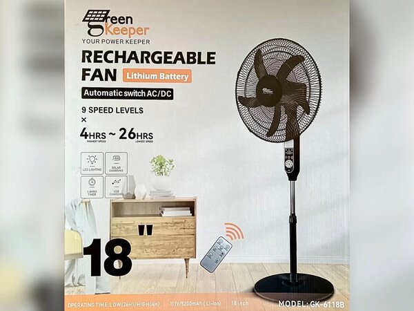 Ventilateur Rechargeable 18"