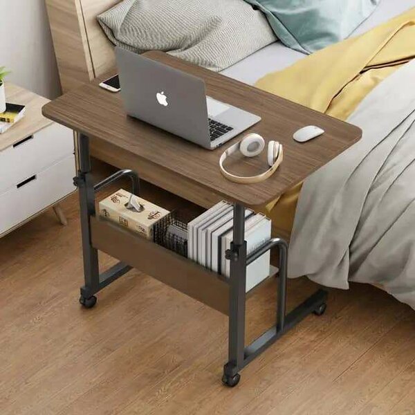 TABLE BUREAU AJUSTABLE AVEC ROULETTES