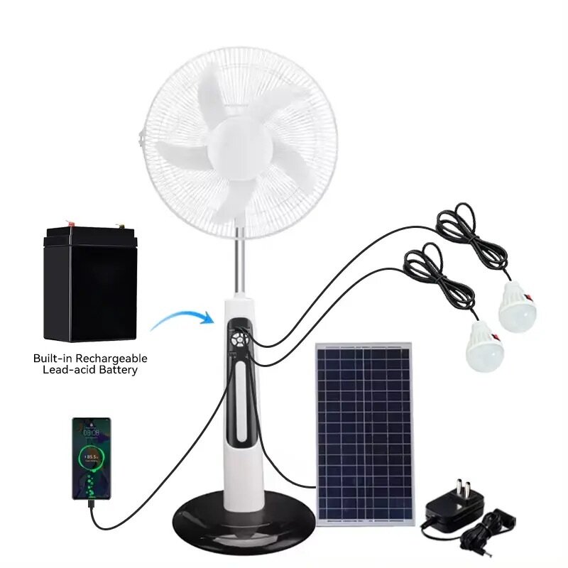 Rechargeable solar fan