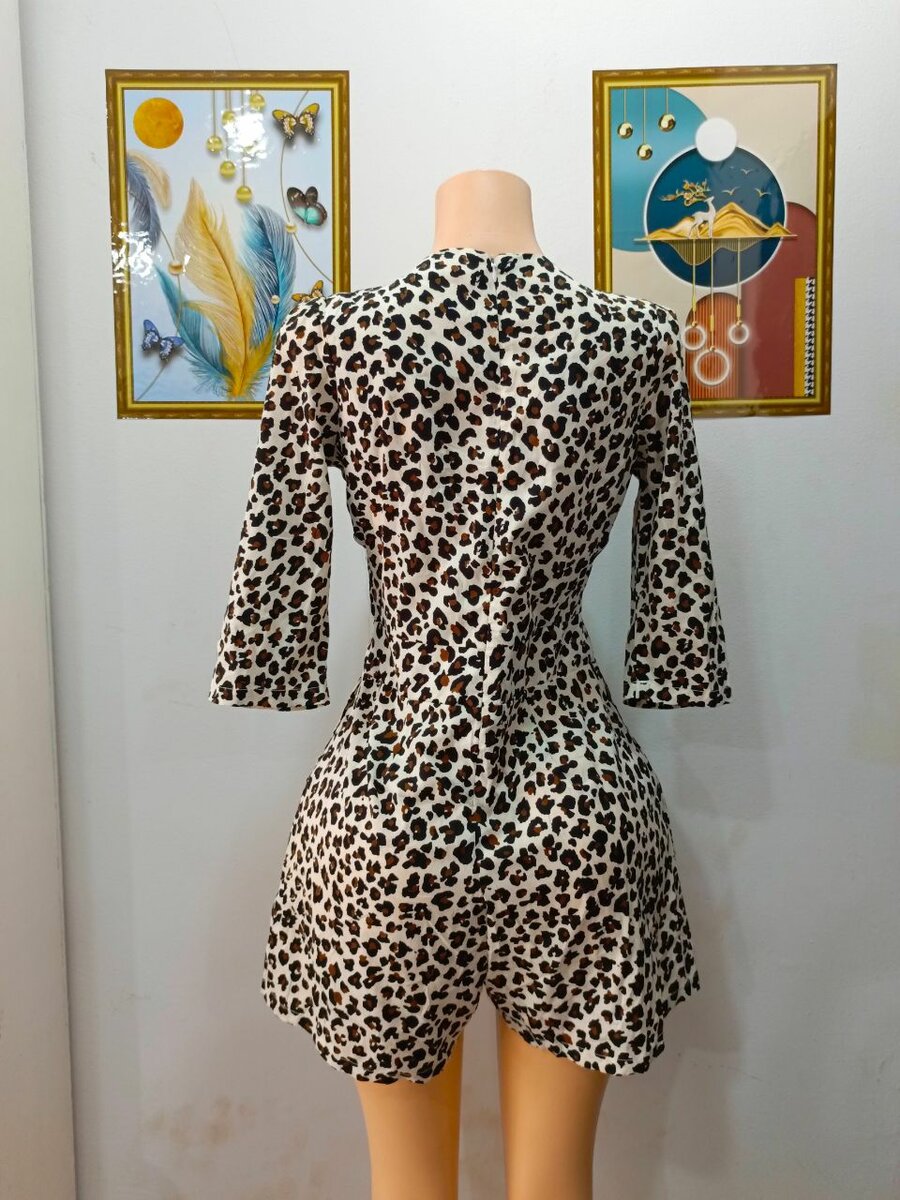 Combishort imprimé léopard
