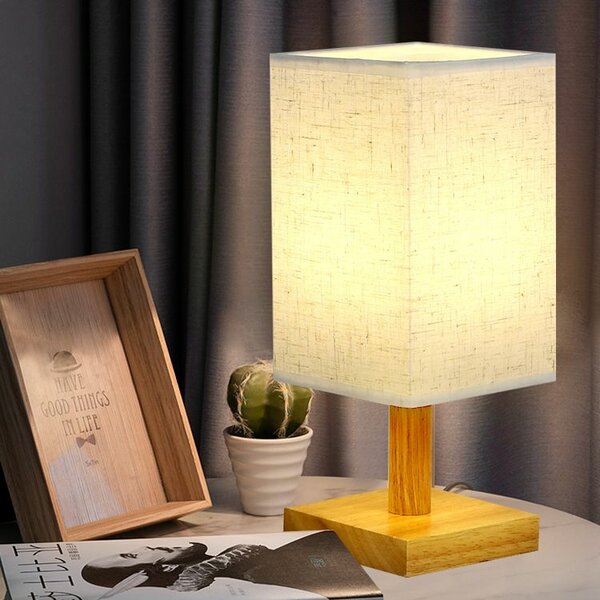 Lampe de chevet moderne en bois