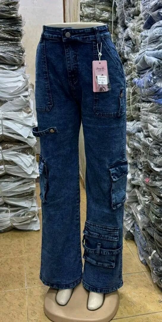 Jeans cargo femme