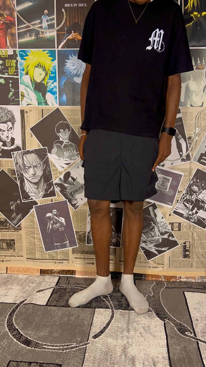 Short cargo noir décontracté