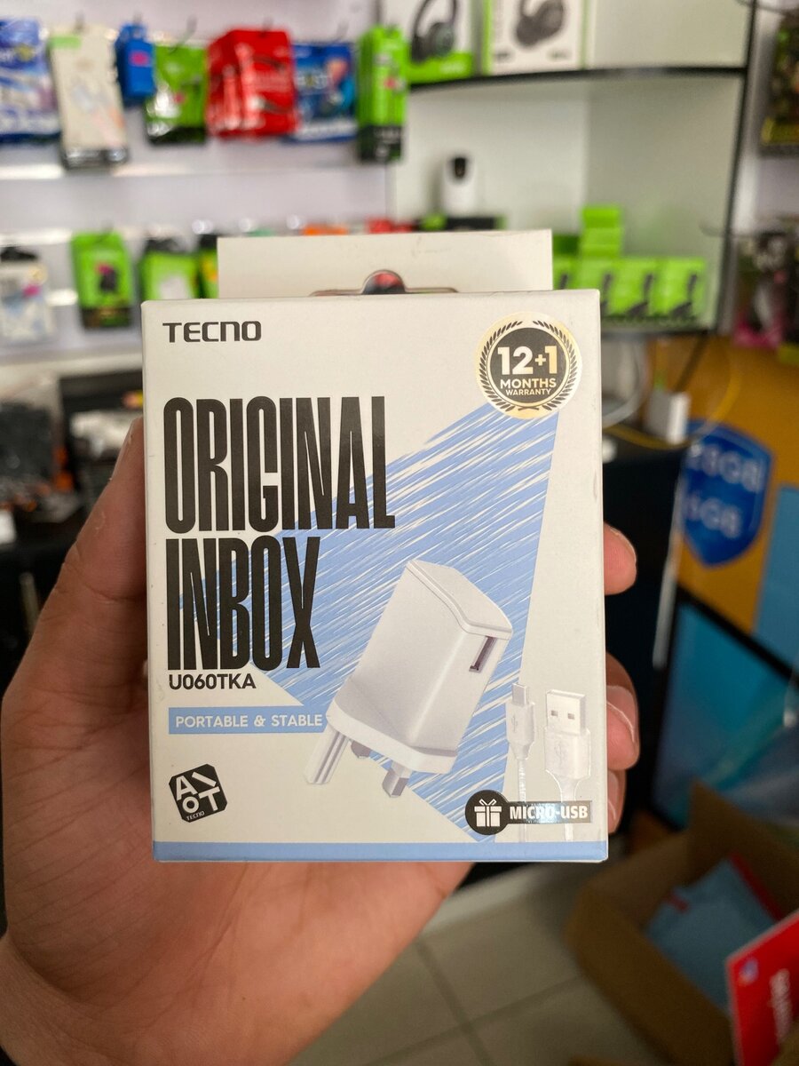 Tecno Orginal Micro Charger (12 Months warrenty)
