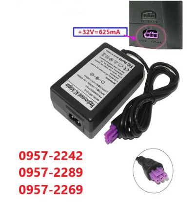 HP 32V 625mA AC Adapter | Charger for HP Deskjet Printers | Printer Power Supply 32V 625mA for 0957-2269, 0957-2289, 0957-2242 | Printer power adapter for HP
