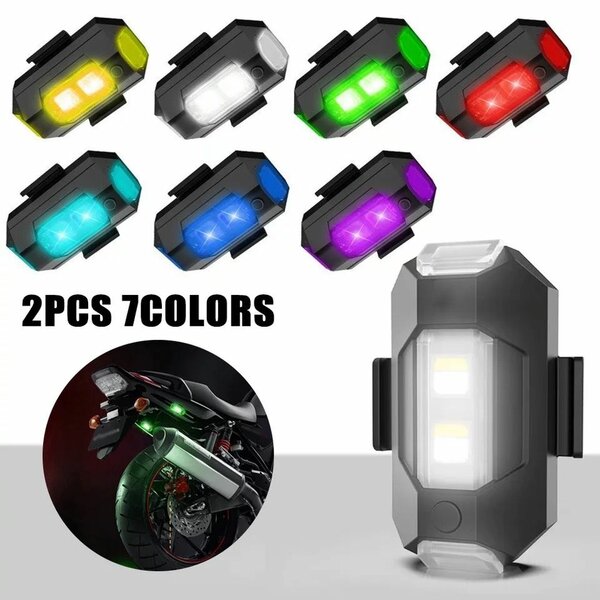 2 Pcs Universal Led Aircraft Strobe Lights Anti Collision Wa