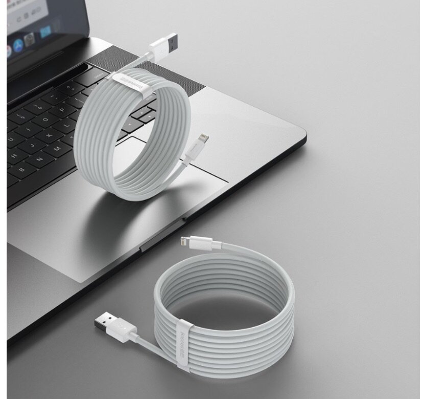 Câble Baseus Wisdom 02 Pièces 1,5 M BLANC (TZCALZJ-02)