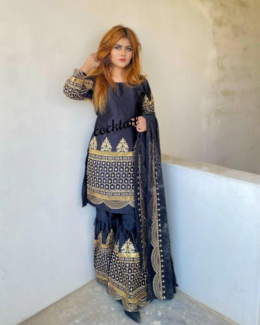 Shirt Fabric: Shamoz Silk   Pattern: Sequins Embroidered