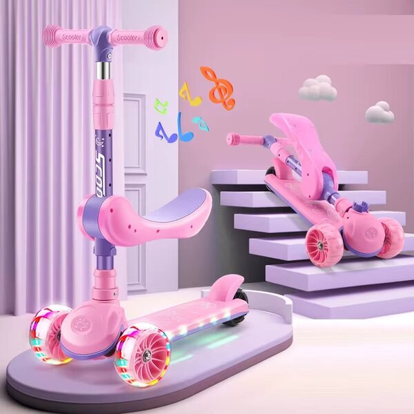 3 wheel scooter with light and sound