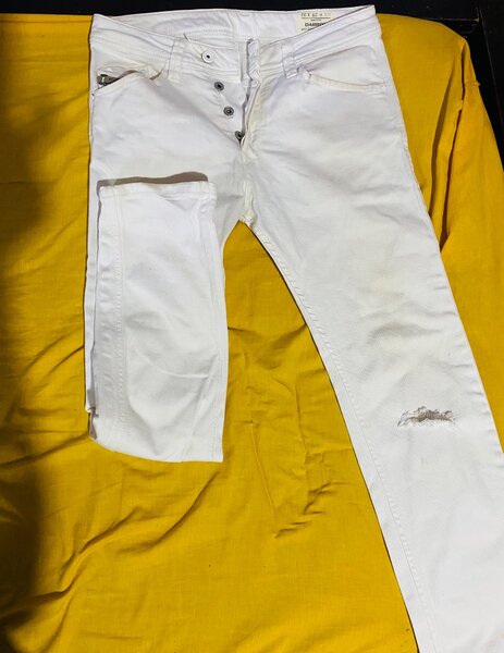 Jeans blancs décontractés homme