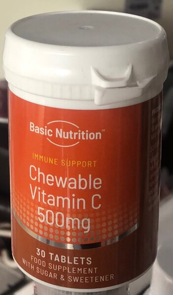 BASIC NUTRITION CHEWABLE VITAMIN C 500MG