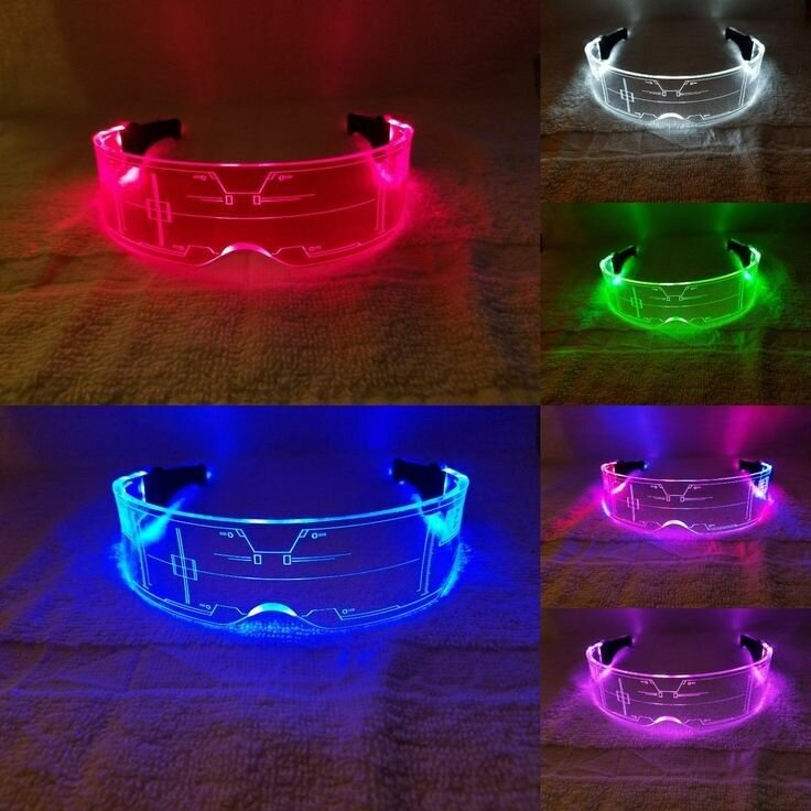 Sci-fi LED glasses