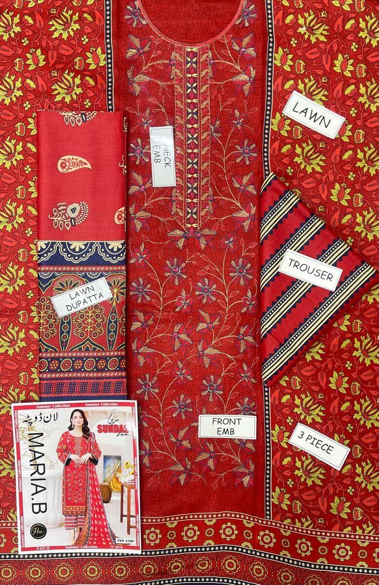 Printed lawn suit