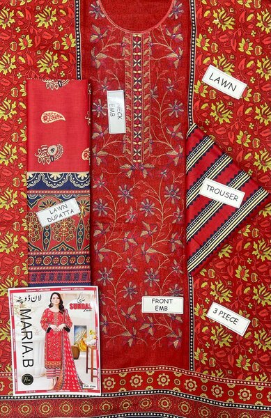 Printed lawn suit